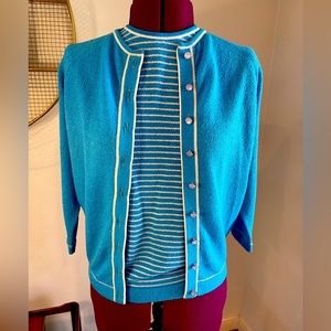 1960’s vintage top & cardigan sweater set